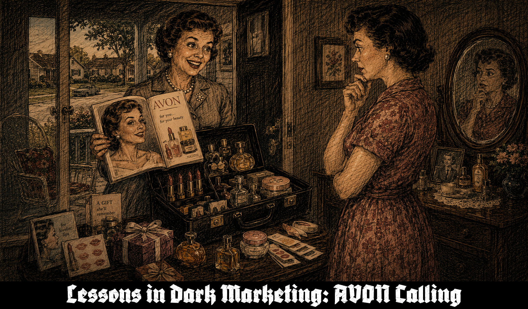 Avon Calling: A Dark Marketing Case Study in Door-to-Door Beauty Anxiety, Neighborly Trust, and the Friendly Face of Sales Pressure
