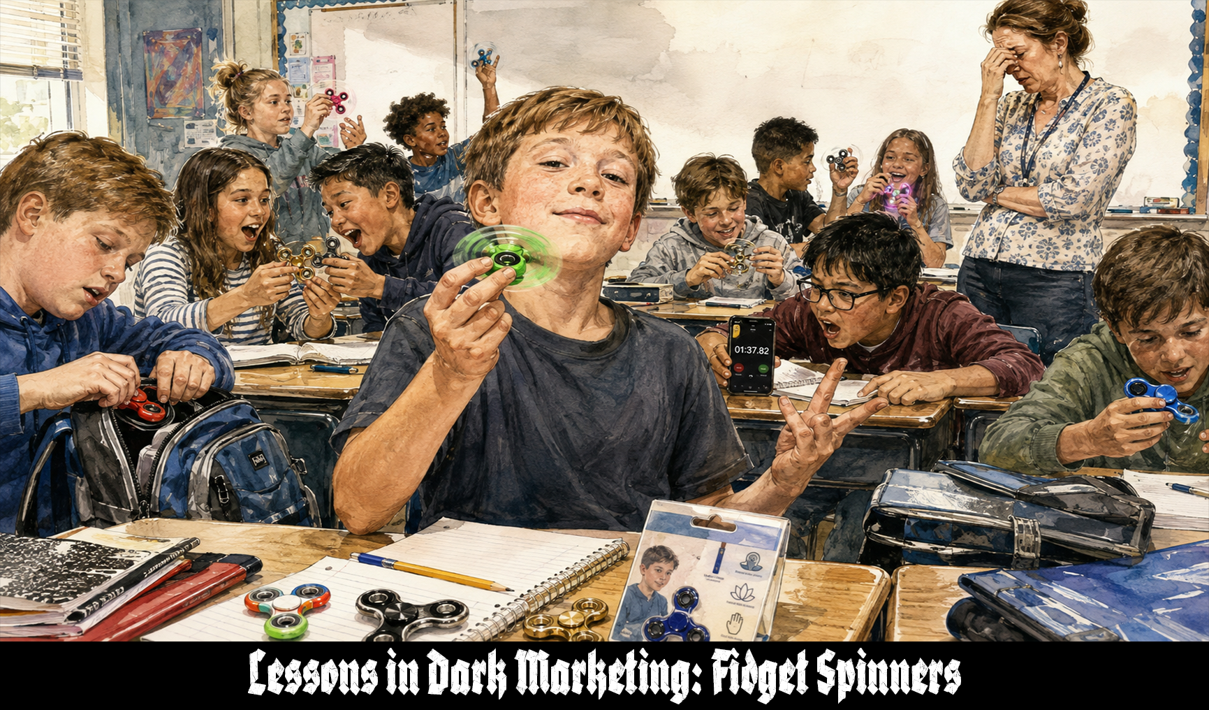 Fidget Spinners: A Dark Marketing Case Study in Classroom Panic, Therapeutic Vibes, and the Plastic Attention Economy