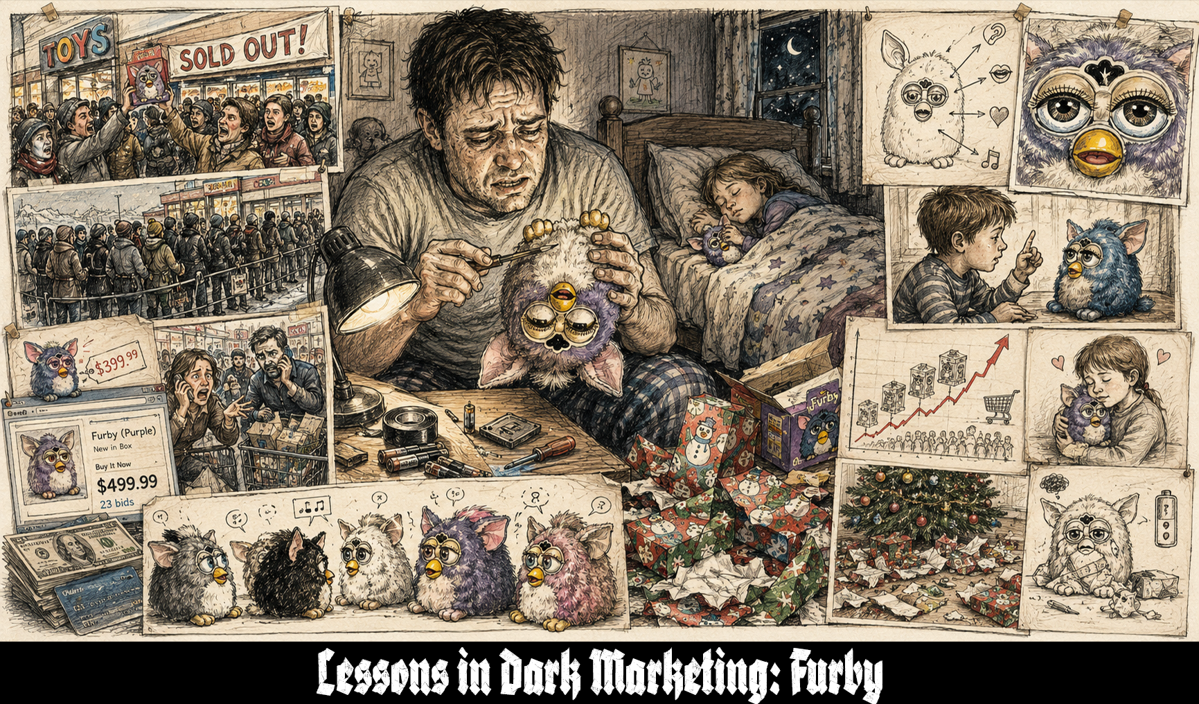 Furby: A Dark Marketing Case Study in Christmas Panic, Animatronic Neediness, and the Toy That Would Not Shut Up