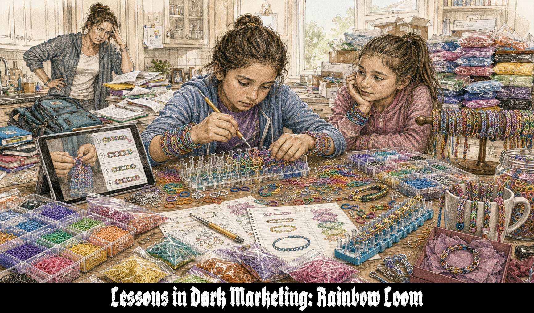 Rainbow Loom: A Dark Marketing Case Study in Rubber-Band Labor, Tutorial-Fueled Obsession, and the Craft Kit That Never Stayed Complete