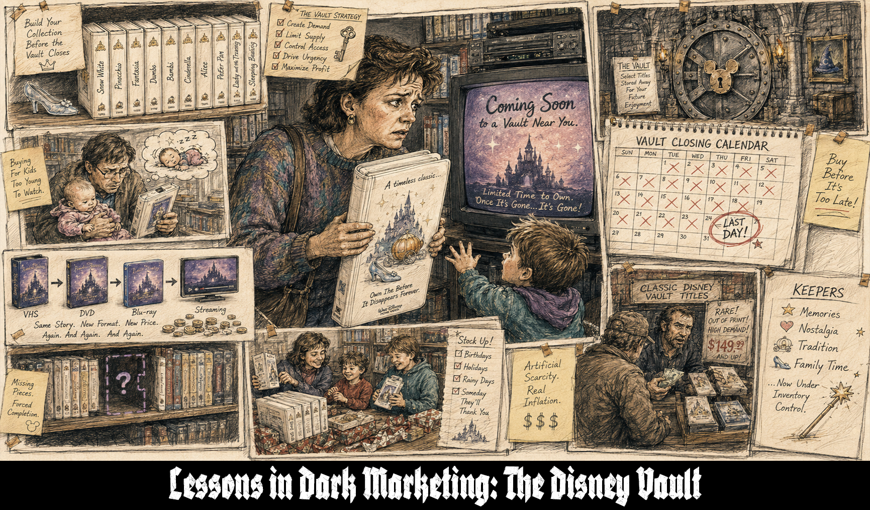 The Disney Vault: A Dark Marketing Case Study in Artificial Scarcity, Parental Panic, and Holding Childhood Memories Hostage