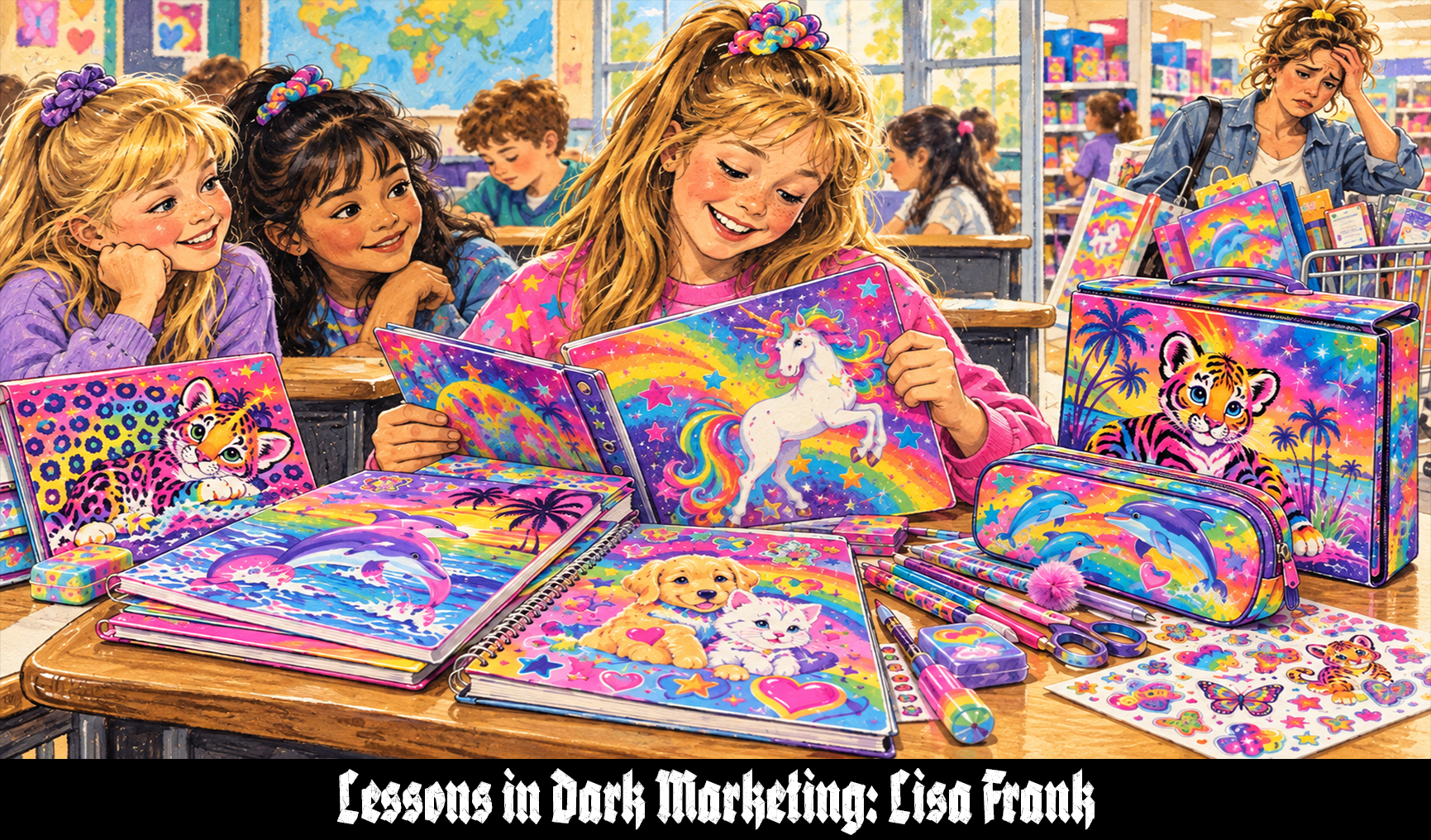 Lisa Frank: A Dark Marketing Case Study in Rainbow Escapism, School-Supply Status, and Turning Homework Into a Lifestyle